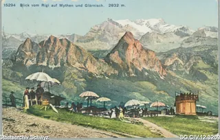 Blick vom Rigi auf die Mythen und Glärnisch (keine Angabe)