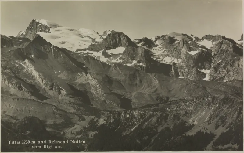 Titlis 3239 m and Reissend Nollen from Rigi (ca. 1940)