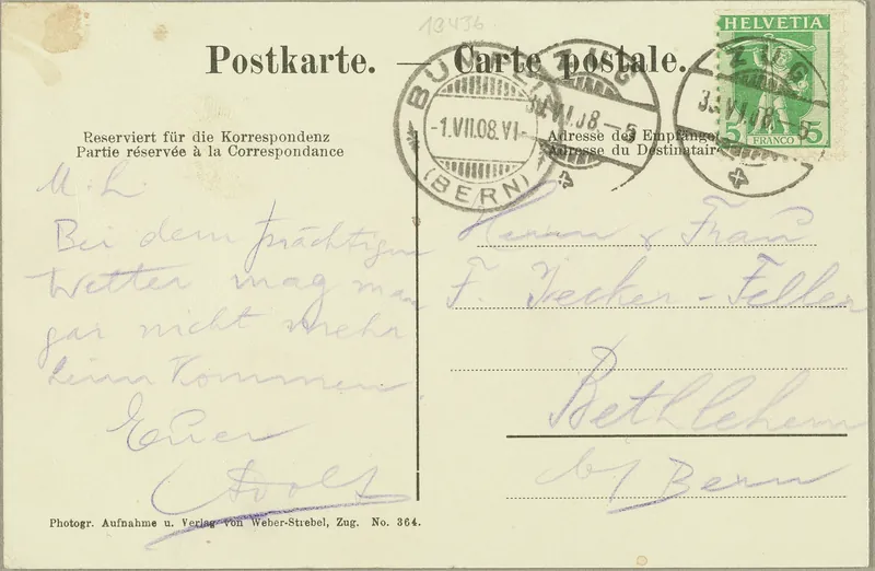 Zug, From Guggi towards Rigi (vor 01.07.1908)