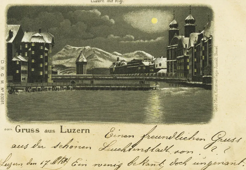 Greetings from Lucerne, Lucerne with Rigi (vor 17.10.1899)