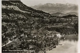 Aerial photograph of Greppen am Rigi, aerial photograph "Alpar" Bern (vor 5.8.1937)