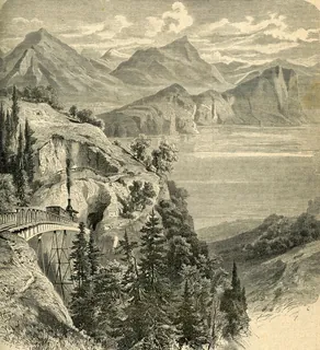 Ponte della strada ferrata del Rigi sopra lo Schnurtobel (1895)