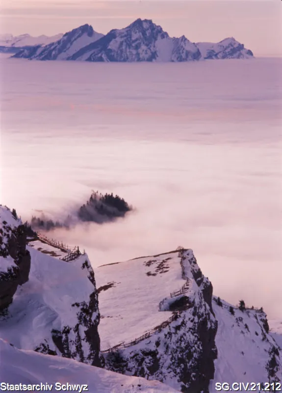 Winterimpressionen auf der Rigi (zwischen 1950 und 1980)