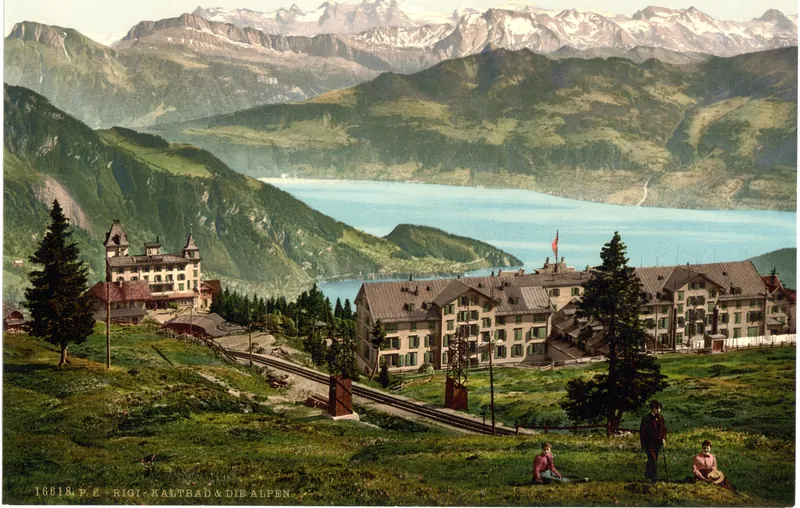 Kaltbad and the Alps, Rigi, Switzerland (between 1890 and 1900)