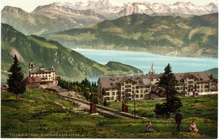 Kaltbad and the Alps, Rigi, Switzerland (between 1890 and 1900)