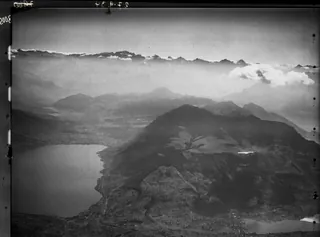 Küssnacht am Rigi, Zugersee, Seebodenalp, Vierwaldstättersee, Glarneralpen v. N. W. from 300 m (27.09.1934)