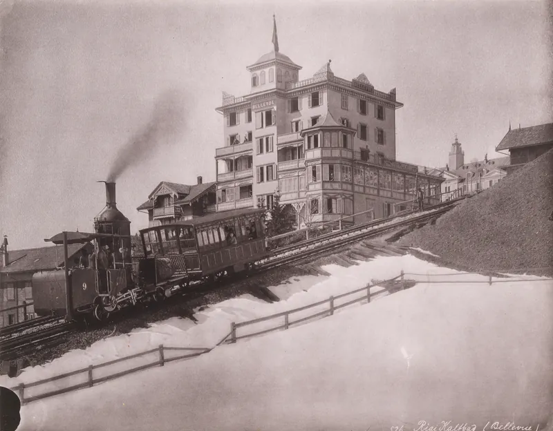 Rigi Kaltbad with steam locomotive H 1/2 No. 9 (1890)