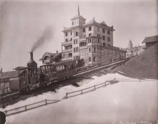 Rigi Kaltbad with steam locomotive H 1/2 No. 9 (1890)