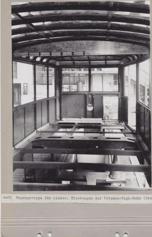 Wagengerippe für Elektrischer Triebwagen der Vitznau- Rigi -Bahn (ca. 1937)