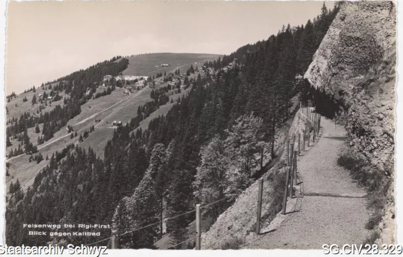 Felsenweg bei Rigi-First, Blick gegen Kaltbad (keine Angabe)