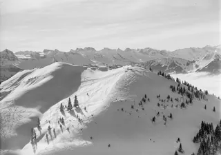Arth-Goldau, Rigi-Dossen, view to the south (S) (16.01.1967)