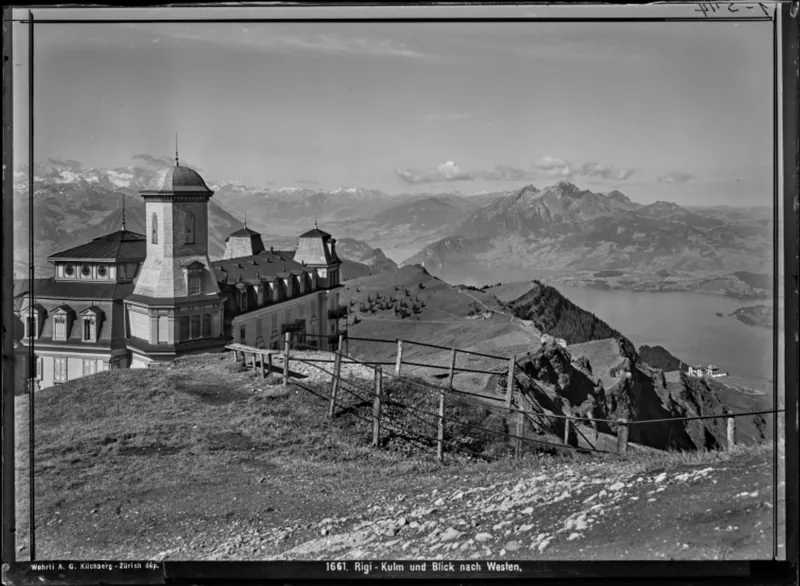 Rigi Kulm, Grand Hotel Schreiber, Teilaussenansicht (1906)