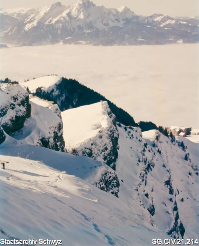 Winterlandschaft auf der Rigi (zwischen 1950 und 1980)