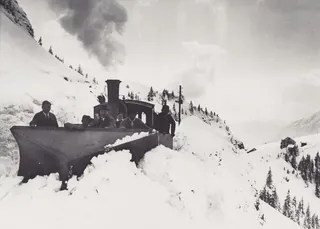 Rigibahn mit Schneepflug (circa 1875)
