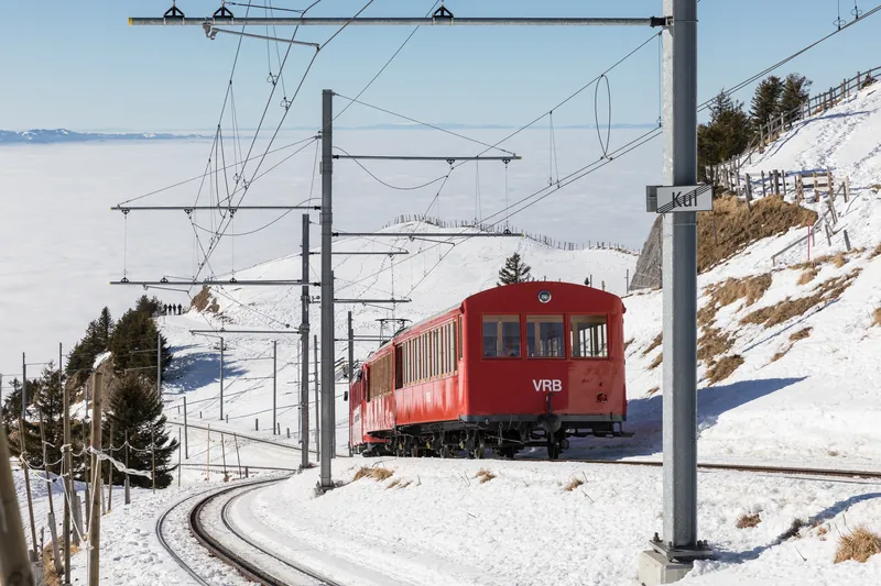VRB-Zug verlässt Rigi-Kulm (2017-01-26 15:01:26)
