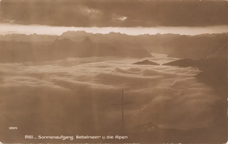 Rigi, sunrise, sea of fog & the Alps (1910-1920)
