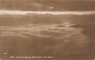 Rigi, sunrise, sea of fog & the Alps (1910-1920)