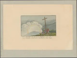 Nebelbild, das oft auf dem Rigiberg zu sehen ist = Phénomène observé dans le brouillard au Mont Righi (19th cent.)
