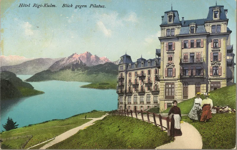 Hôtel Rigi-Kulm, view towards Pilatus (vor 14.08.1911)