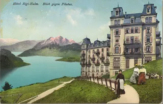 Hôtel Rigi-Kulm, view towards Pilatus (vor 14.08.1911)