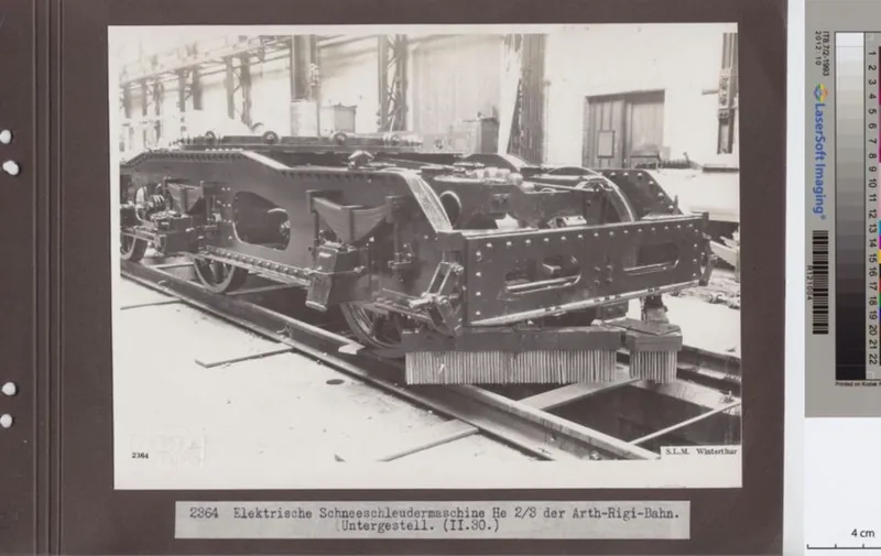 Elektrische Schneeschleudermaschine He 2/3 der Arth- Rigi -Bahn, Untergestell (ca. 1930)