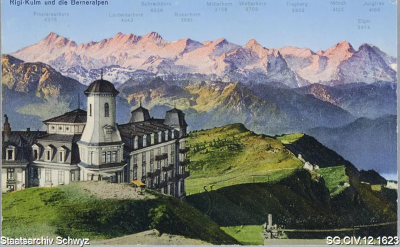 Rigi-Kulm und die Berneralpen (vor 1958)