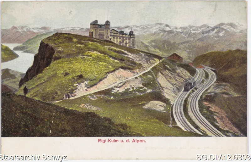 Rigi-Kulm vor der Alpenkulisse (keine Angabe)