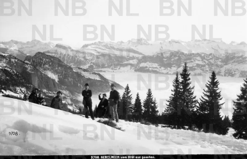 Rigi , Panorama und Gruppenbild (approx. 1909)