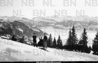 Rigi , Panorama und Gruppenbild (approx. 1909)