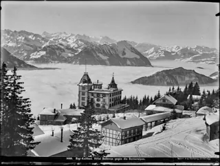 Rigi Kaltbad, Hôtel Bellevue, Gesamtaussenansicht (approx. 1909)