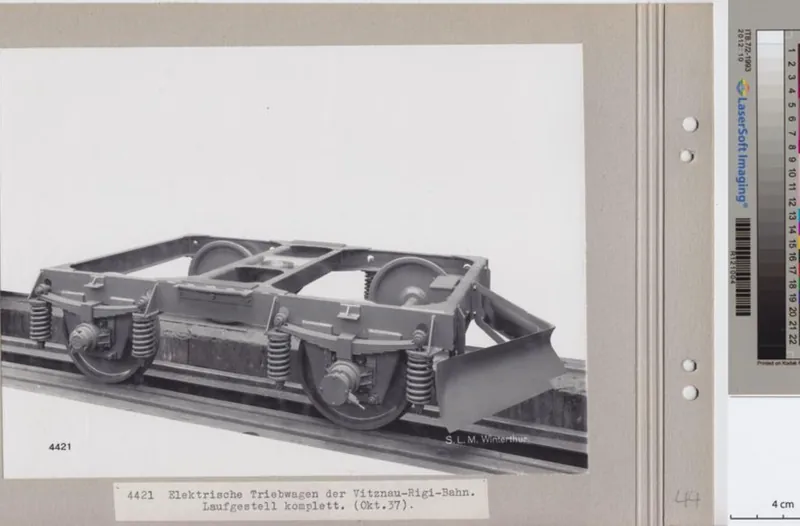 Elektrische Triebwagen der Vitznau- Rigi -Bahn Laufgestell komplett (ca. 1937)