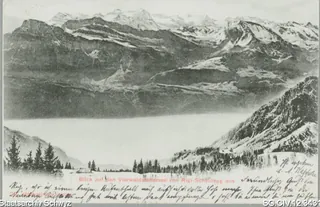 Blick auf den Vierwaldstättersee Rigi-Scheidegg aus (1906)
