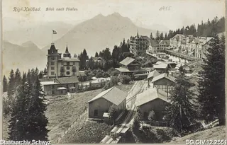 Rigi-Kaltbad: Hotelanlagen und Bahnstation (1915)