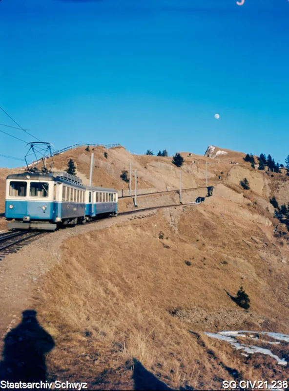 Arth-Rigi-Bahn talwärts (zwischen 1950 und 1980)
