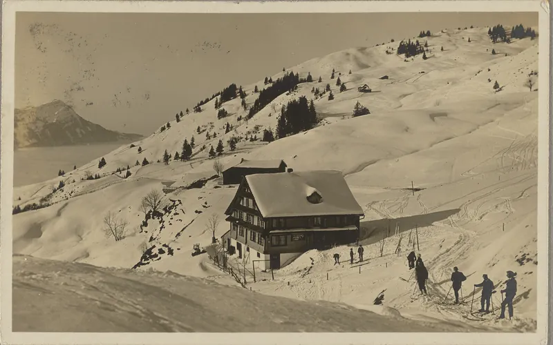 Haggenegg, Restaurant "Hirschen", view g. Rigi and Hochstuckli (vor 14.12.1919)