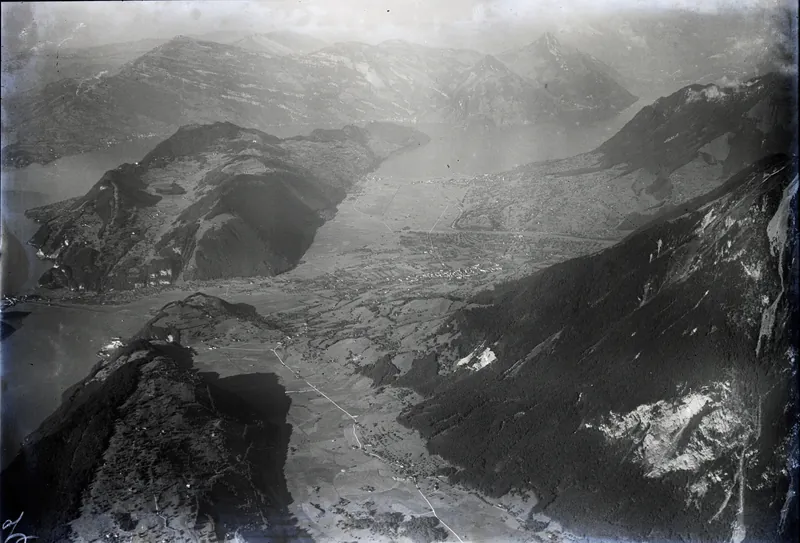 Rohren, Stanserried, Rotzloch, Stans, Buochs, Rigi v. S. W. from 2000 m (1925)