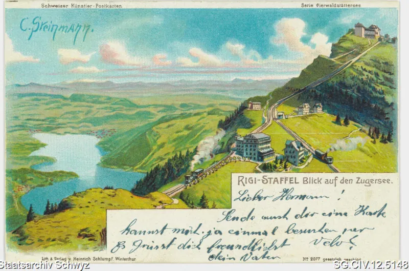 Rigi-Staffel. Blick auf den Zugersee (keine Angabe)