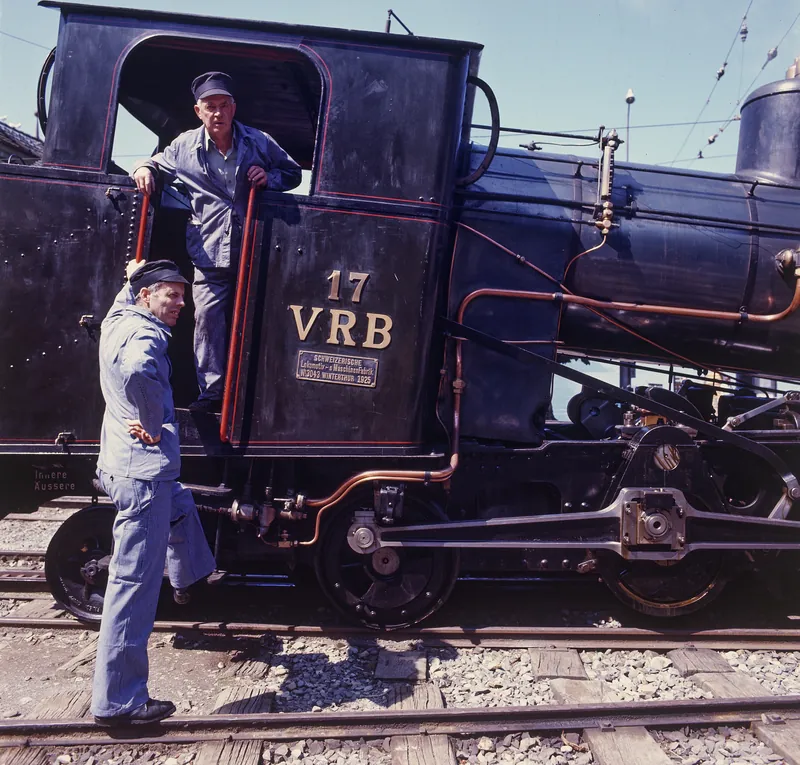 Vitznau, Vitznau-Rigi Railway (VRB), H2/3 Steam Locomotive No. 17 (ca. 1975)