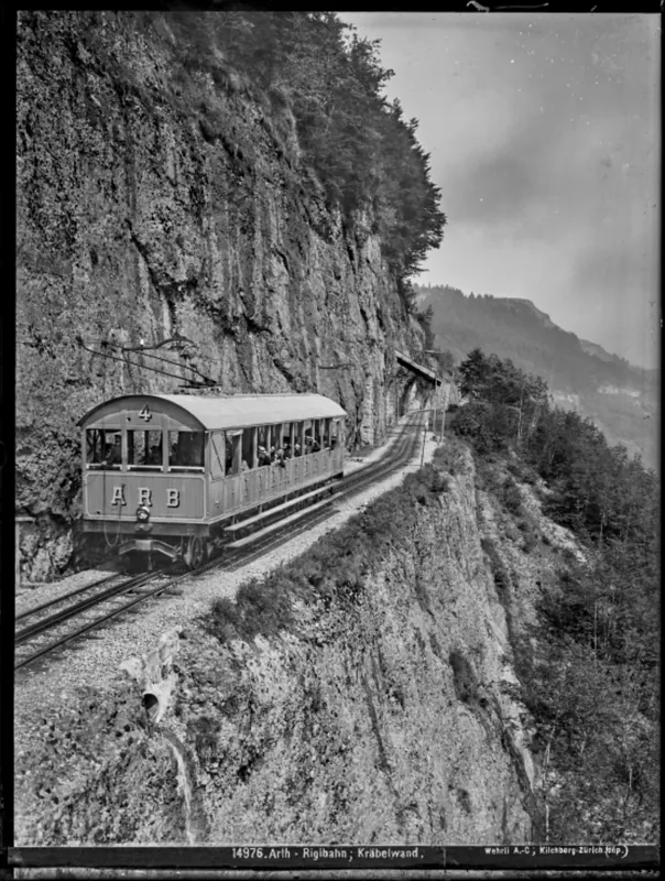 Goldau, Arth- Rigi -Bahn, Kräbelwand, Teilansicht (1907)