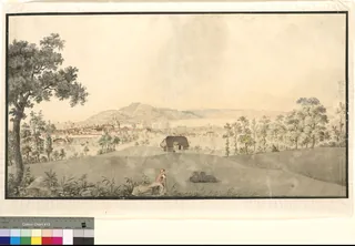 [Gesamtansicht von Luzern mit Blick auf See und Rigi, Blick vom Gigeliwald - heutiger Sälihalde] (1819)