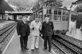 Paul Bühlmann on the occasion of a trip to Rigi, steam train (14.10.1979)