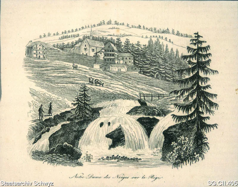 Kapelle Maria zum Schnee und Umgebung Rigi Klösterli (1800 - 1850)