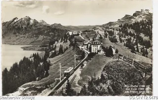 Rigi-Staffel (1592 m) und Kulm (1800 m) mit Pilatus (2132 m) (ca. 1945)