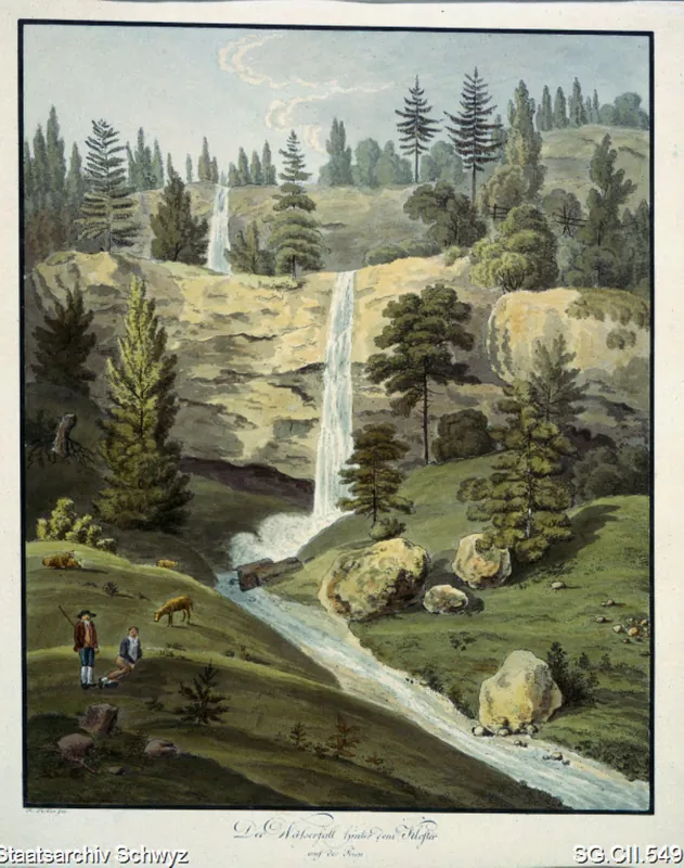 Wasserfall, Rigi-Klösterli (1800 - 1825)