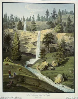 Wasserfall, Rigi-Klösterli (1800 - 1825)