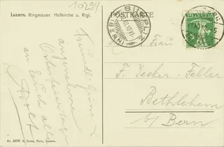 Lucerne, ring wall, court church and Rigi (vor 21.03.1910)