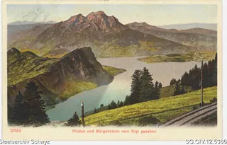 Pilatus und Bürgenstock vom Rigi gesehen (1905)