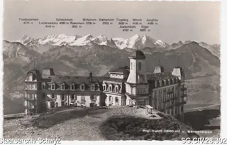 Rigi-Kulm (1800 m) und Berneralpen (zwischen 1875 und 1952)