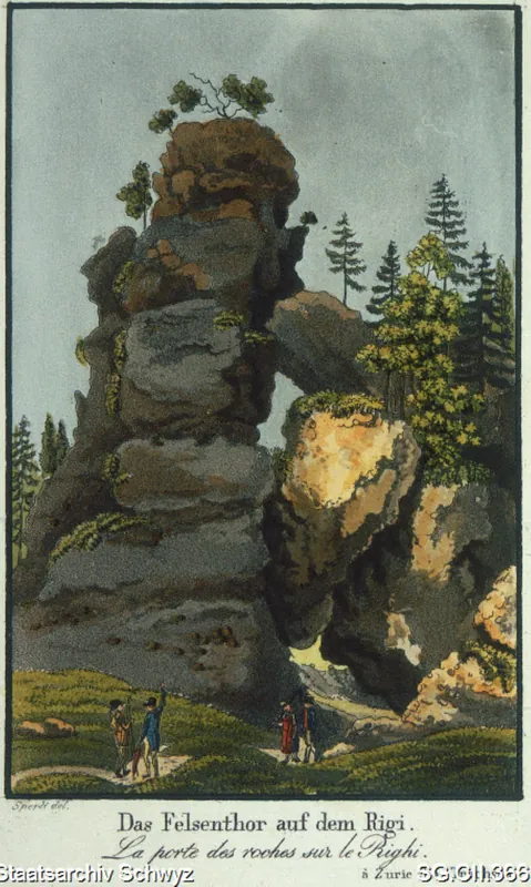 Felsentor auf dem Weg zur Rigi (ca. 1830)