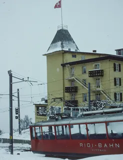 Rigi-Kaltbad (LU), VRB railcar Bhe 2/4 "Rigi-Bahn". (2/1985)